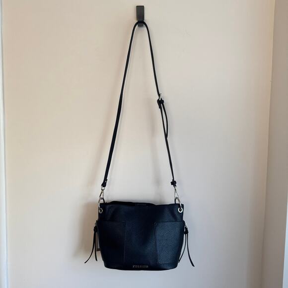 New Steve Madden BSammy Bucket Bag Black Studed Tassel Faux Leather - Picture 2 of 7
